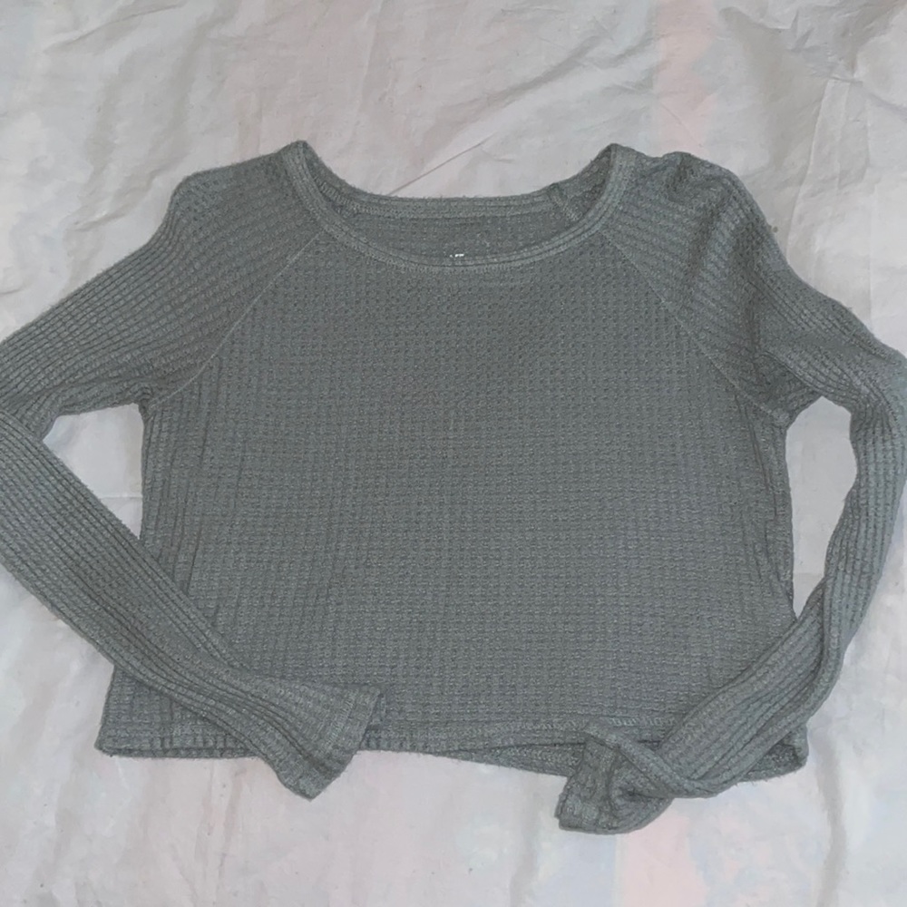 Teal Cropped Long Sleeve